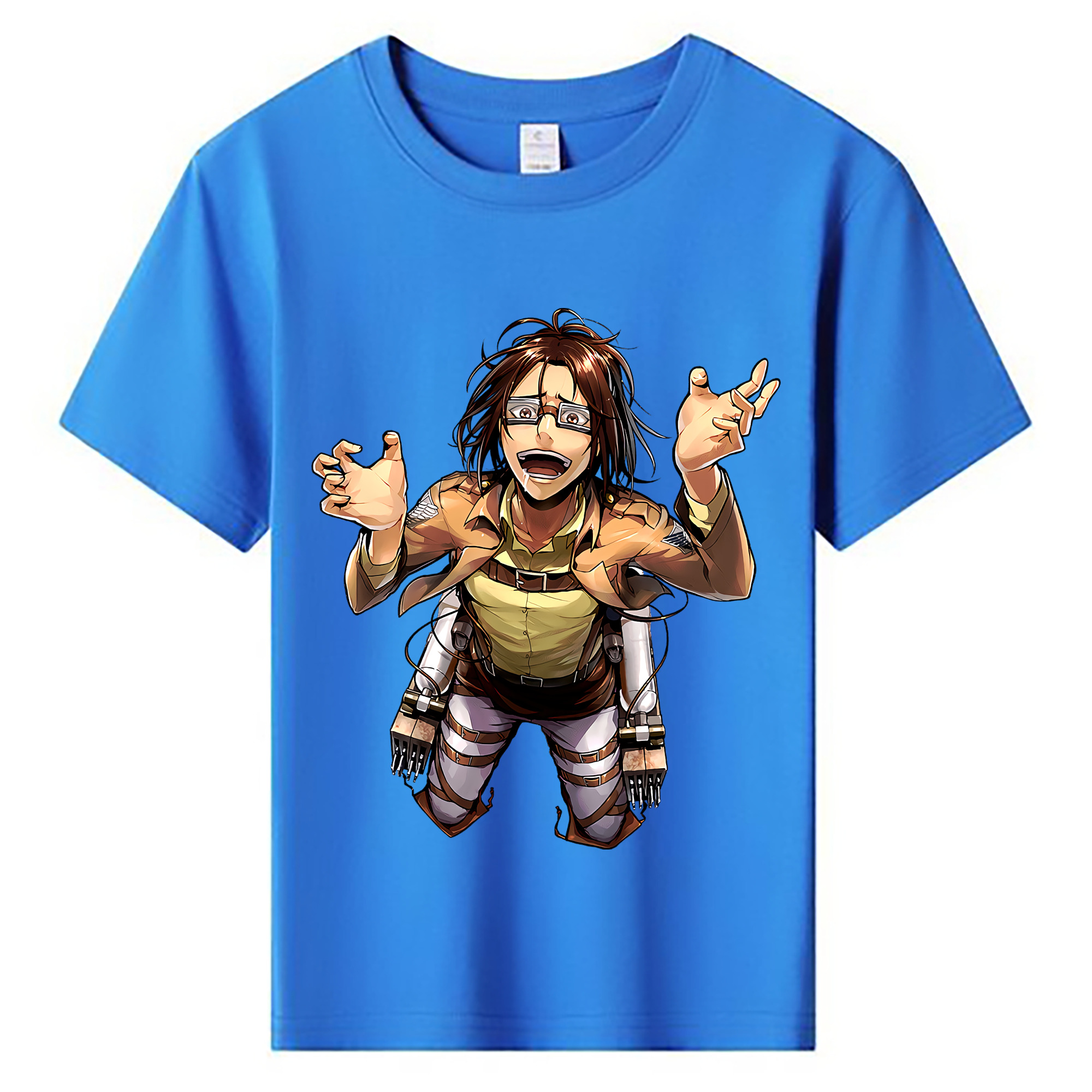 （画像用） 進撃の巨人 ハンジ·ゾエ Attack on Titan Hanji Zoe 綿100％キッズTシャツ（フロントプリント）